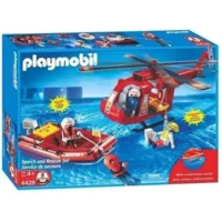 Playmobil - Reddingshelikopter met boot - 4428