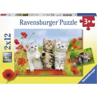 Ravensburger Puzzel Katjes op ontdekkingsreis 2x12 stukjes