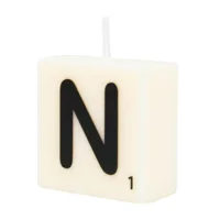 Cijfer- / letterkaarsje - Scrabble - N