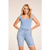 Para mi dames Jeans Short: Lyndsey, River blue ( PARA.357 )