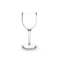 Set onbreekbare glazen wijnglas op voet helder transparant 6 stuks 20cl