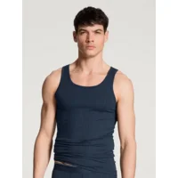 Calida Heren onderhemd zonder mouwen: Athletic shirt Blauw ( CAL.138 )
