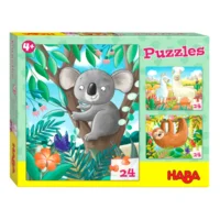 Puzzel - Koala, luiaard & lama's - 3x24st.
