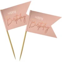 Prikkertjes Happy Birthday | Rosé/Roze Elegant