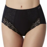 Janira Maika Lace Cotton Band: Zwart ( Hoge Slip ) ( JAN.109)
