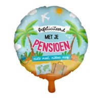 Folieballon - Pensioen - 46cm - Zonder vulling
