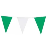 Vlaggenlijn - Groen & wit - 6m