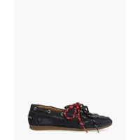 Toral Nahua Tejano Zwart Denim Dames Veterschoenen