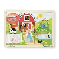 Melissa & Doug - Houten puzzel - Boerderij - 12 stukjes