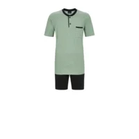 Ringella Heren pyjama: koret mouw + short, tot 4XL ( RIN.556 )