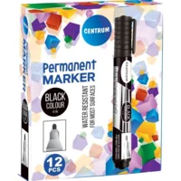 Permanent marker - Zwart - 12st.