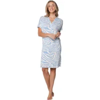 Pastunette nachthemd: Licht blauw, aangesneden mouw, lengte 95cm ( PAS.146 )