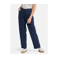 KJ Brand Blauw Linnen broek: Elastiek + knoop tot maat 50 (BRA.227 )