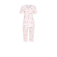 Ringella Pyjama dames: pastel roze, korte mouw + 3/4 broek ( Rin.560 )