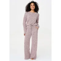 Lingadore Soft Lines homewear in bordeaux en ivoor