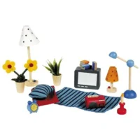 Goki - Poppenhuis - Woonaccessoires - 17dlg.