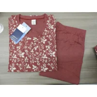 Ammann Dames pyjama: Bordeau, Fine cotton ( AMM.417 )