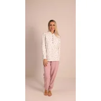 Gary Dames pyjama: Punto Milano ( warm ), Roze ( GARY.119 )