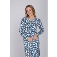 Pastunette Dames Nachthemd: Blauw, lengte 105 ( PAS.197 )