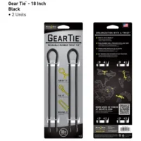 Nite Ize Gear Tie 18" Zwart 2 Stuks Herbruikbare kabelbinder GT18-2PK-01