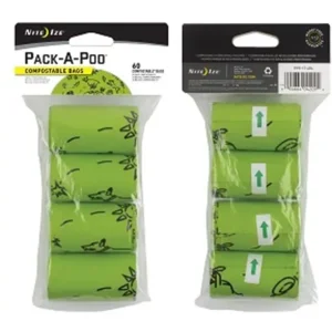 Nite Ize Pack-A-Poo Refill Bags Composteerbare zakjes voor Honden poep 4 Stuks PPR-17-4R4