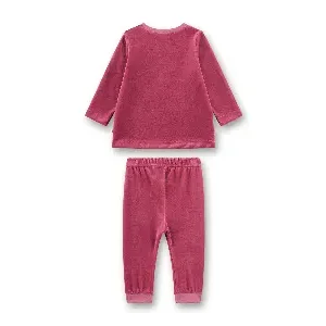 Sanetta Pyjama Meisjes: Bordeaux, velours, Rode bietjes ( SAN.168 )