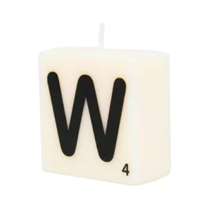 Cijfer- / letterkaarsje - Scrabble - W