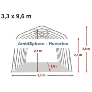 Ambisphere Carport 3,30 x 9,60m PVC