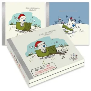 Kaarten - Kerst - Doe eens lief - Arrenslee & wandeling - 10st.