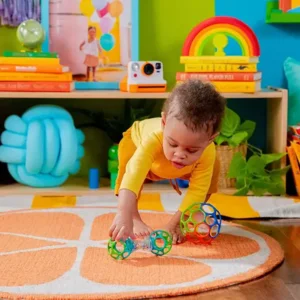 Grijpspeeltjes set - Oball - Babybal & rammelaar - Regenboog