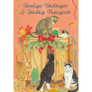 Kaart - Kerst - JBS - Gezellige kerstdagen & gelukkig nieuwjaar - KSF033