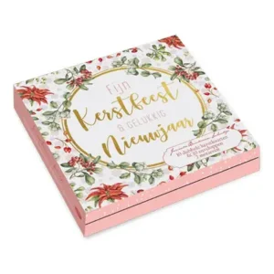 Kaarten - Kerst - Janneke Brinkman - Bloemenkrans & rode kardinaal - 10st.