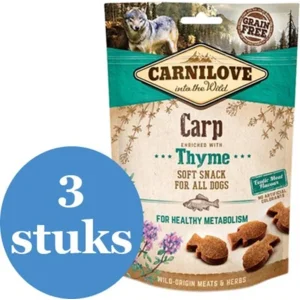 Carnilove Crunchy Snack Karper / Tijm - 3 x 200 g
