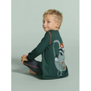 Calida Kinder Pyjama Jongens: Groen wasbeer 100% Katoen (CAL.106)