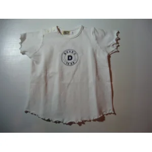 Witte t-shirt doggy 80/12m