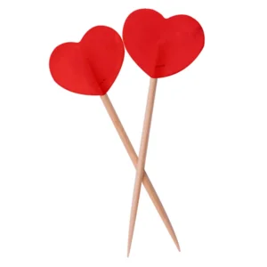 Prikkertjes - Rode hartjes - 50st.