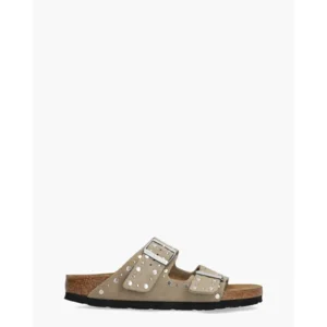 Birkenstock Arizona Rivet Border Taupe Damesslippers