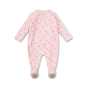 Sanetta pyjama baby meisjes: overall, Velours, met voetjes ( SAN.64 )