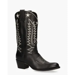Sendra 14164 Zwart/Off-White Damesboots