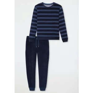Schiesser – Casual Nightwear – Pyjama Badstof – 183940 – Deep Sea Blue