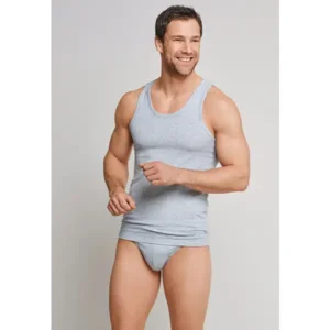 Schiesser Authentic Shirt 0/0 2Pack - 103401 - Grey Melange