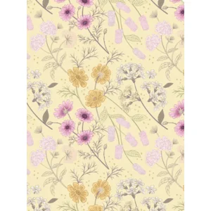 Lewis & Irene - Garden Floral on Pale Yellow - Botanic Garden