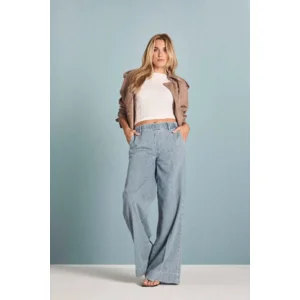 Para mi broek: Lizzy, Mid Sky Blue, L32, elastiek in de lenden ( PARA.402 )