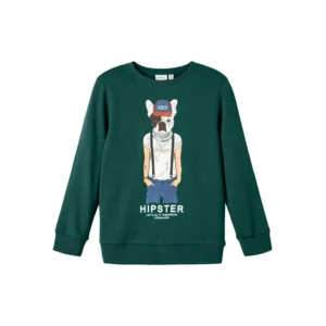 Name it Kinderkleding Jongens Groene Sweater Tabasso