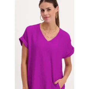 Signe Nature Kleed: Violet, effen ( Signe.1309 )