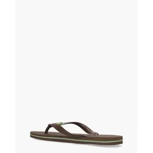 Havaianas Brasil Logo Donkerbruin Herenslippers