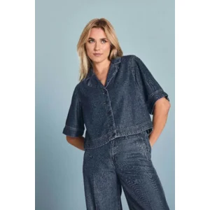 Para Mi Jeans vest/ blous: Belle, Lyocelle blue ( PARA.398 )