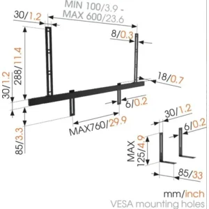 Vogel's Sound 3550 soundbar beugel