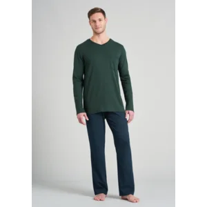 Schiesser – Fine Interlock – Pyjama – 175640 – Dark Green.