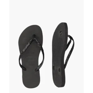 Havaianas Slim Glitter II Zwart Damesslippers